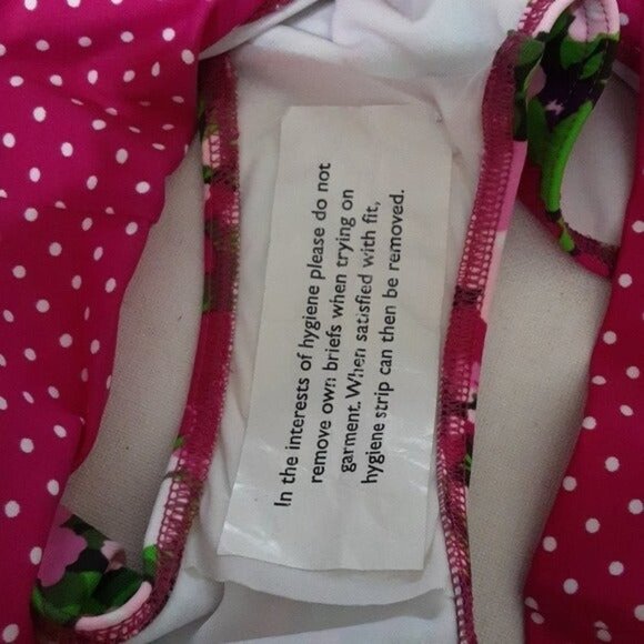 Freya  womens bikini swim bottom paradise floral fold over M Vacation Beach Y2k - Picture 6 of 7